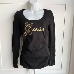 Estefania Scoop Neck Sweater w/ Gold Letters